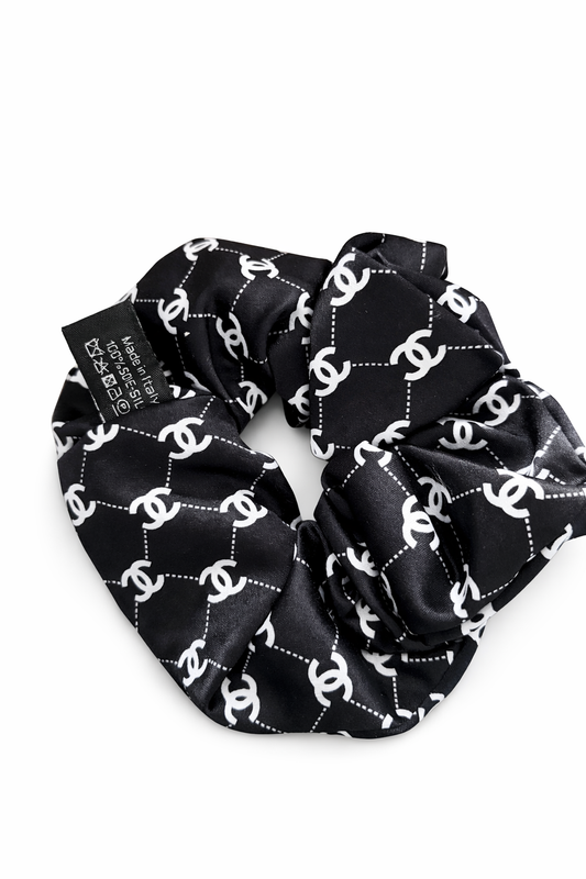 Noir Silk Scrunchie